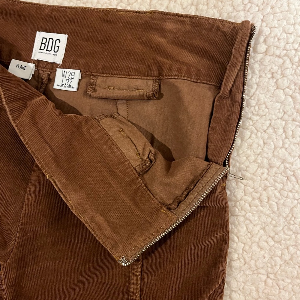 Urban Outfitters BDG corduroy flare bootcut pants. Side zipper. Brown. W29 / L32 - Picture 7 of 15